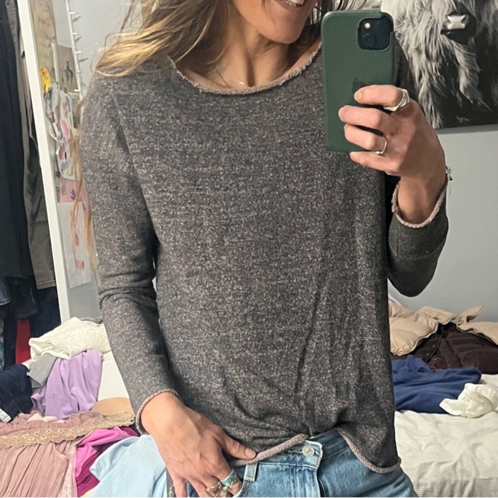 Women's Casual Heather Long Sleeve Top